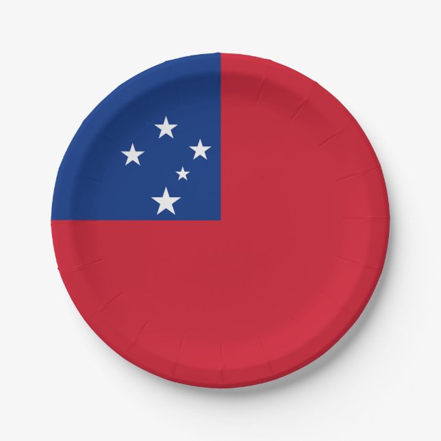 Samoa-Flagge Pappteller (Vorderseite)