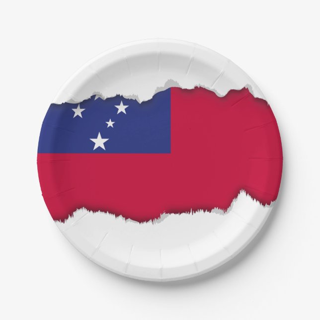 Samoa-Flagge Pappteller (Vorderseite)