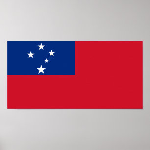 Samoa-Flagge Poster