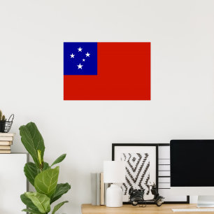 Samoa-Flagge Poster