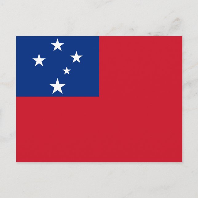 Samoa-Flagge Postkarte (Vorderseite)