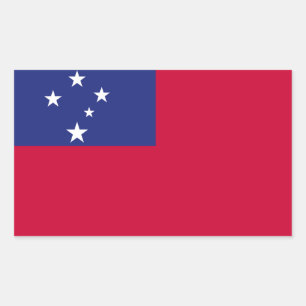 Samoa-Flagge Rechteckiger Aufkleber
