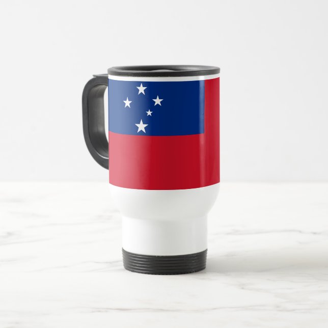 Samoa-Flagge Reisebecher (Vorderseite Links)