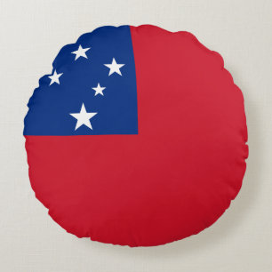 Samoa-Flagge Rundes Kissen