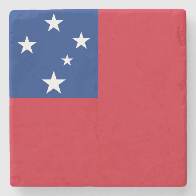 Samoa-Flagge Steinuntersetzer (Vorderseite)