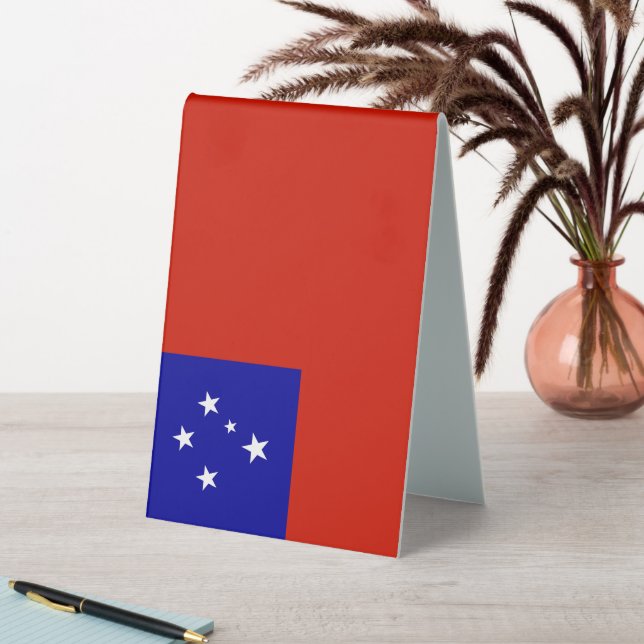 Samoa-Flagge Tischaufsteller (In Situ (Tisch))