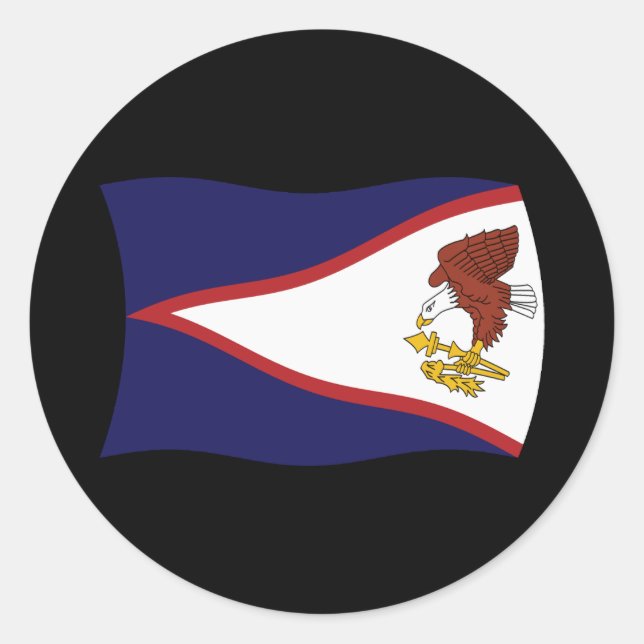 Samoa-Flaggenaufkleber Runder Aufkleber (Vorderseite)