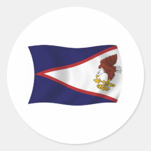 Samoa-Flaggenaufkleber Runder Aufkleber