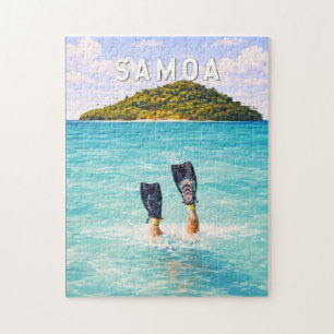 Samoa-Illustration Reise Kunst Vintage