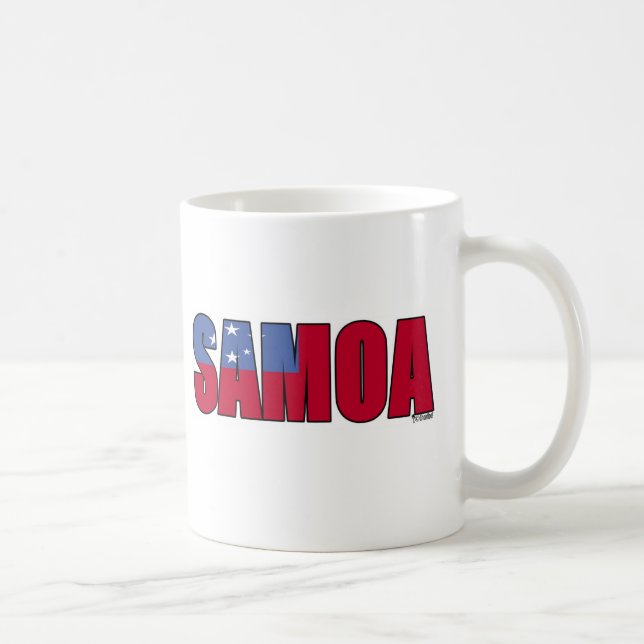 Samoa-Inseln Flagge Kaffeetasse (Rechts)