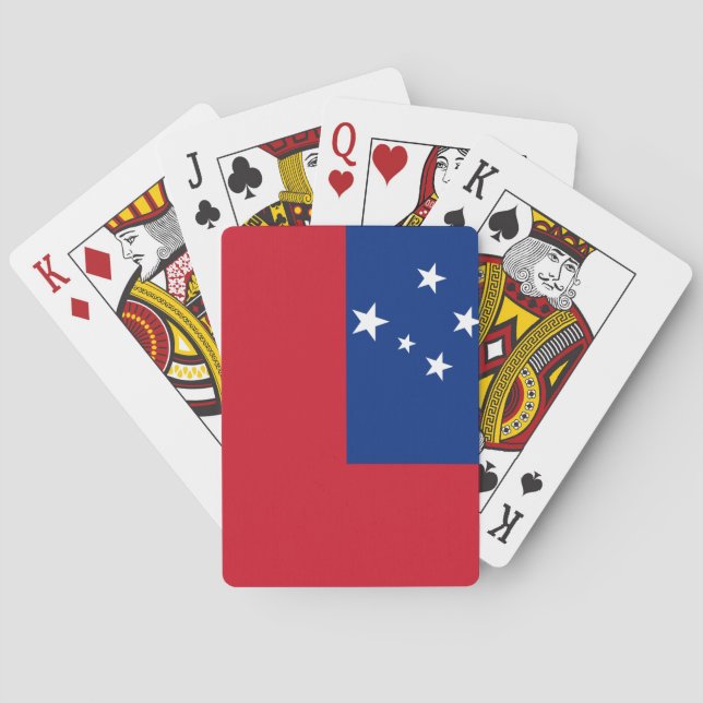Samoa-Inseln Flagge Spielkarten (Rückseite)