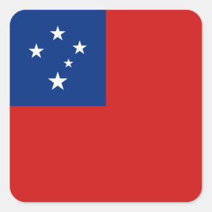 Samoa-Inseln Flaggen-Aufkleber Quadratischer Aufkleber