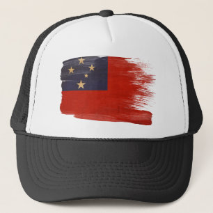 Samoa-Inseln Flaggen-Fernlastfahrer-Hut Truckerkappe
