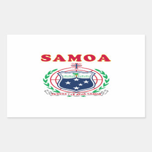 Samoa-Inseln Wappen Entwürfe Rechteckiger Aufkleber