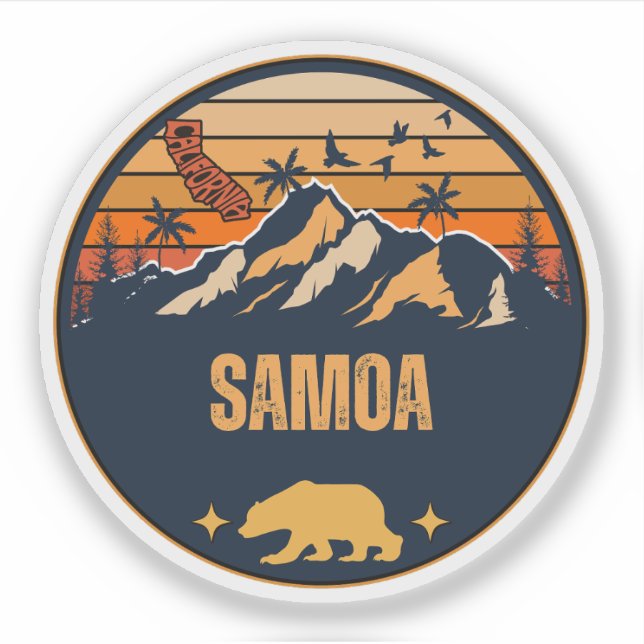 Samoa, Kalifornien Aufkleber (Vorderseite)