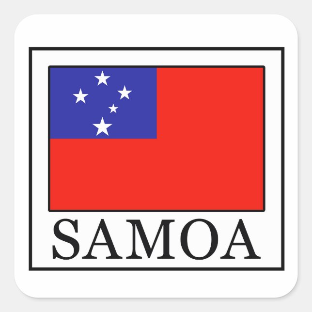 Samoa Quadratischer Aufkleber (Vorderseite)