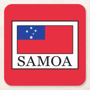 Samoa Rechteckiger Pappuntersetzer