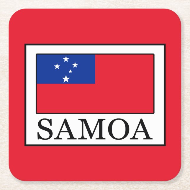 Samoa Rechteckiger Pappuntersetzer (Vorderseite)