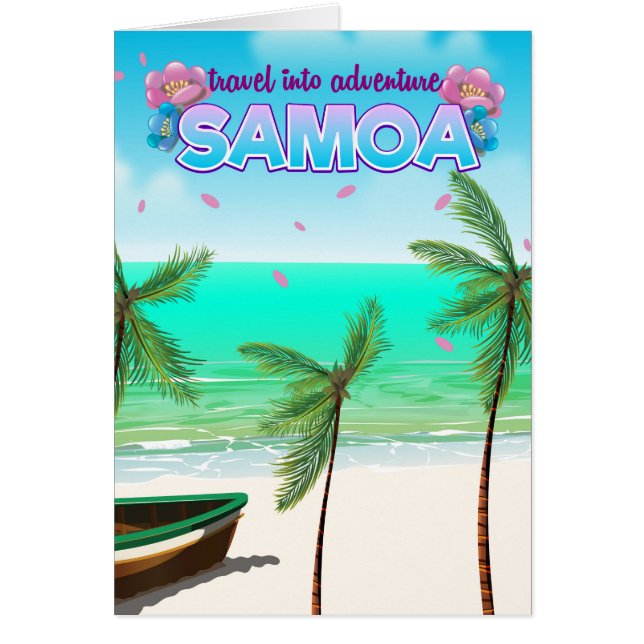 Samoa "Reise ins Abenteuer" Reiseplakat. (Vorne)
