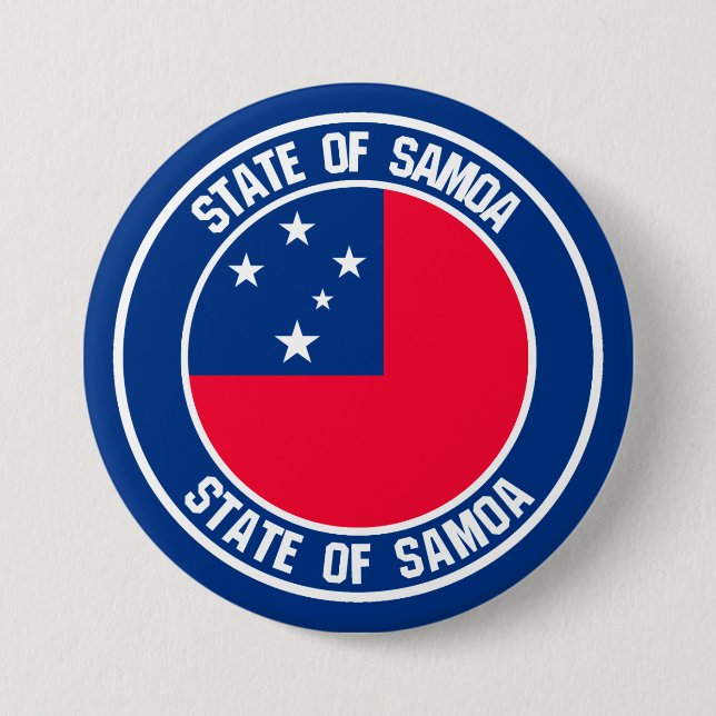 Samoa Round Emblem Button (Vorderseite)