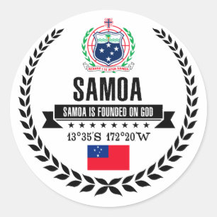 Samoa Runder Aufkleber