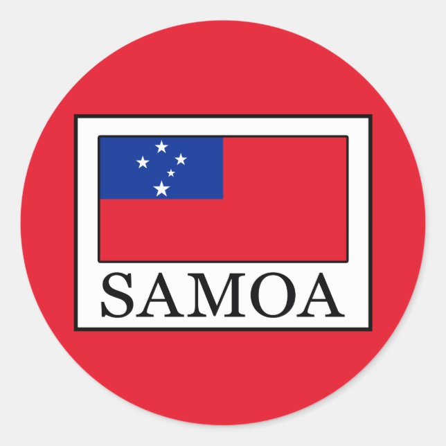 Samoa Runder Aufkleber (Vorderseite)