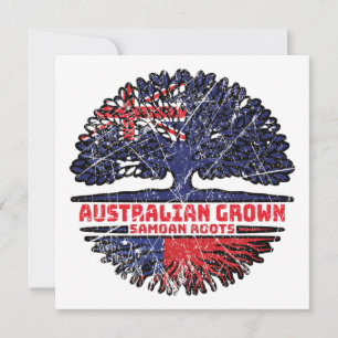 Samoa Samoan Australian Australia Tree Roots Flag Karte