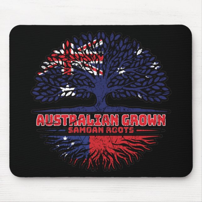 Samoa Samoan Australian Australia Tree Roots Flag Mousepad (Vorne)