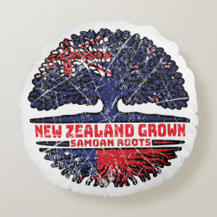 Samoa Samoan New Zealander New Zealand Treots Rundes Kissen
