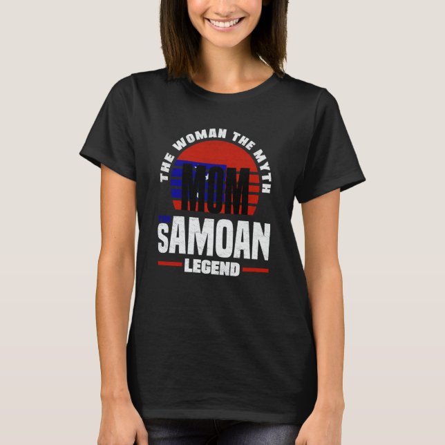 Samoa Samoan Samoa Flag Mothers Day T-Shirt (Vorderseite)