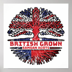 Samoa Samoan UK Vereinigtes Königreich Britisch Ba Poster
