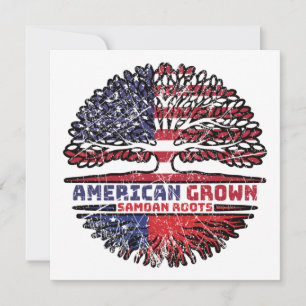 Samoa Samoan US USA Vereinigte Staaten Tree Karte