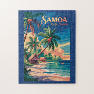 Samoa-Strand Samoanische Illustration Reise Kunst