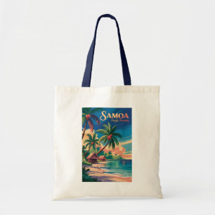 Samoa-Strand Samoanische Illustration Reise Kunst Tragetasche