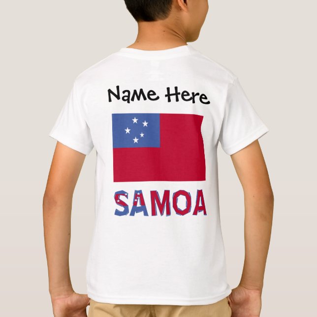 Samoa und Samoa-Flagge mit Ihrem Namen T-Shirt (Rückseite)