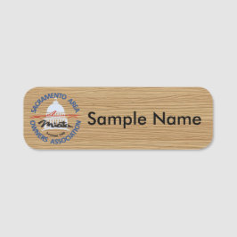SAMOA Wooden Logo Name Tag Namensschild