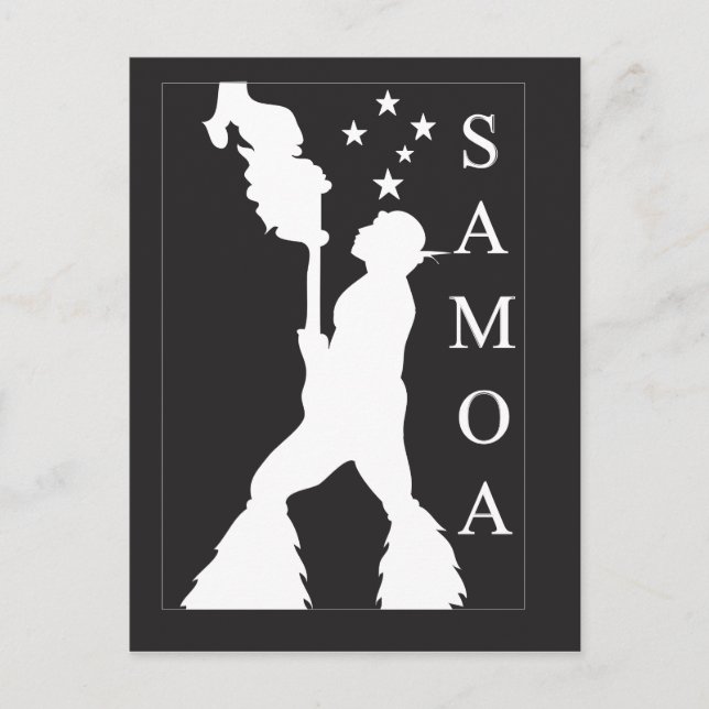SamoaBlackWhite.ai Postkarte (Vorderseite)