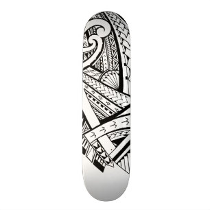 Samoaische Stammes- Entwurfsspeerspitzenmuster Skateboard