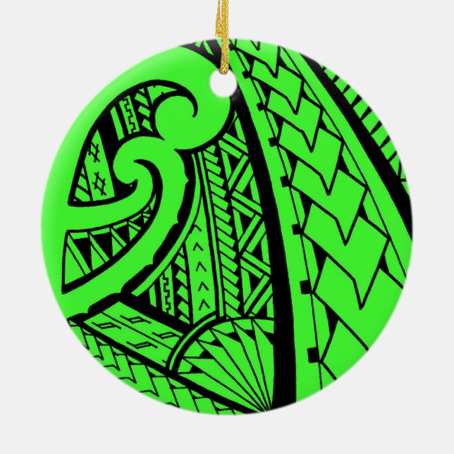 Samoaischer Stammes- Tätowierungsentwurf mit Keramik Ornament (Hinten)