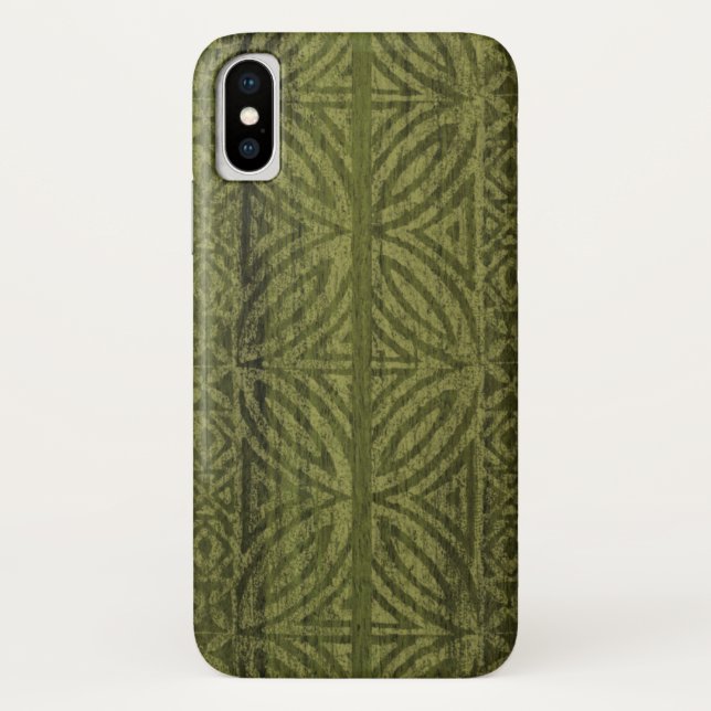 Samoaischer Tapa-hawaiisches Imitat-Holz-Surfbrett Case-Mate iPhone Hülle (Rückseite)