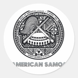 Samoaisches Emblem Runder Aufkleber