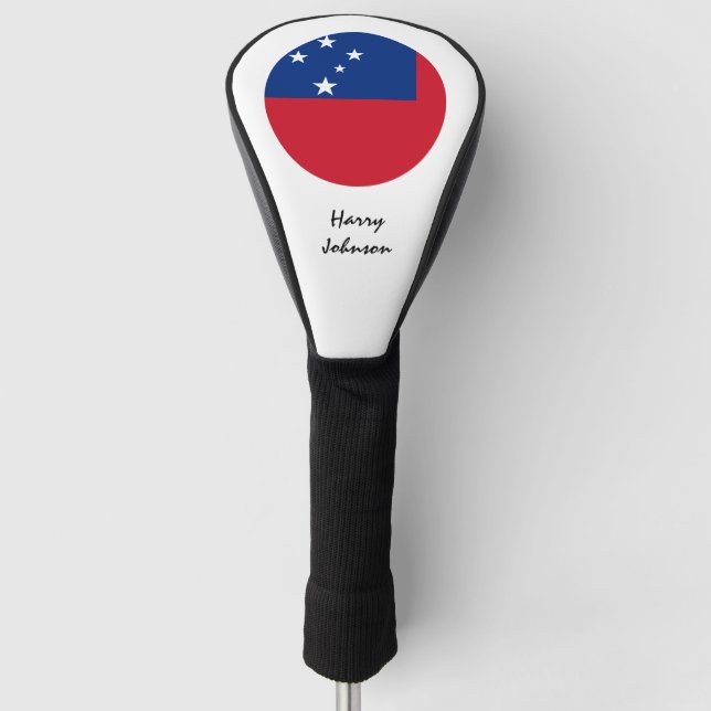 Samoan Flag & Mit Monogramm Golfplätze Golf Headcover (Vorderseite)