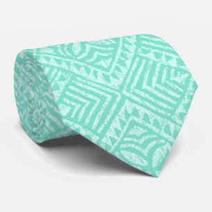 Samoan Tapa Tropical Mint Green Krawatte