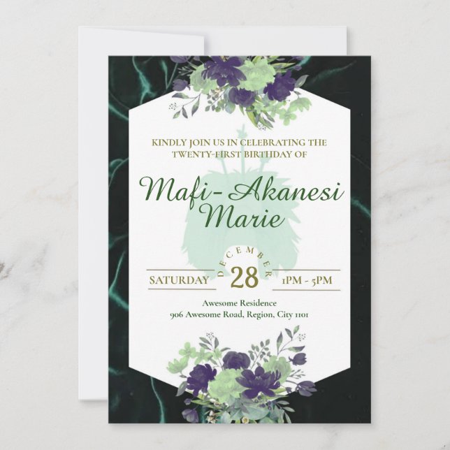 Samoan Tuiga 21. Einladung (Vorderseite)