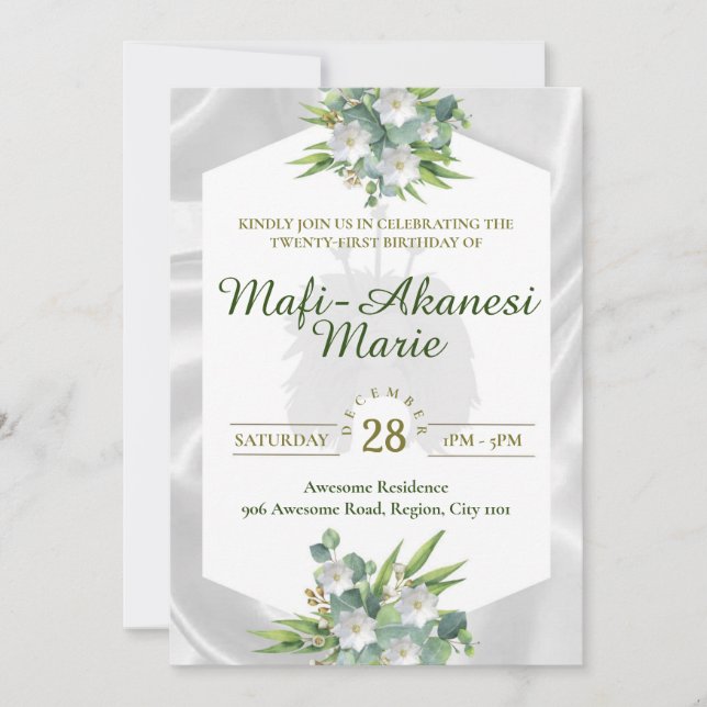 Samoan Tuiga 21e Invitation (Devant)