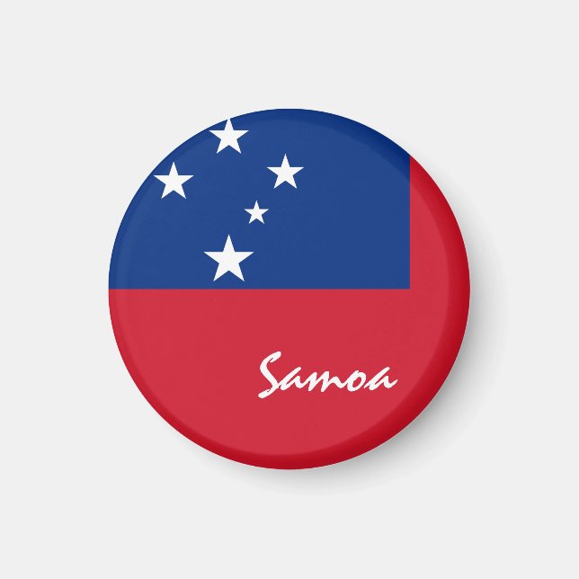 Samoanische Flagge & Ozeanien - Reise-/Sportfans Magnet (Vorne)
