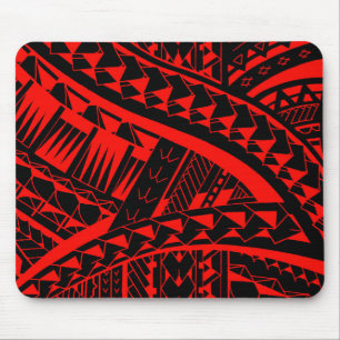 Samoanisches Tätowiermuster mit Speerspitzen Kuns Mousepad