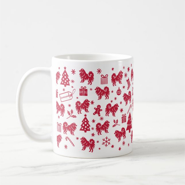 Samoed Christmas Design Kaffeetasse (Links)