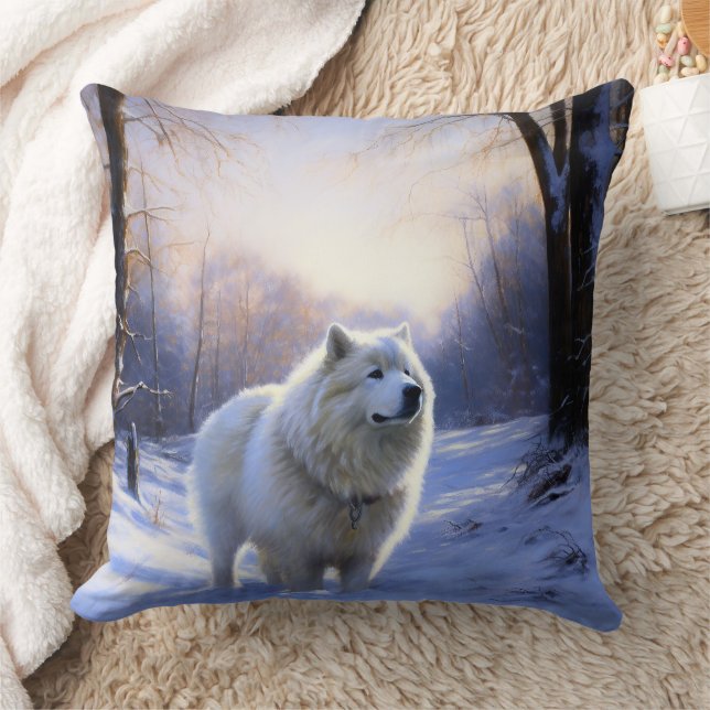 Samoed Let It Snow Weihnachten Kissen (Decke)