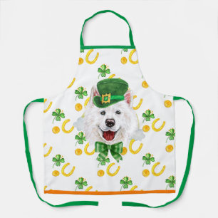 Samojed Ferienwohnungsdekoration St. Patrick's Day Schürze